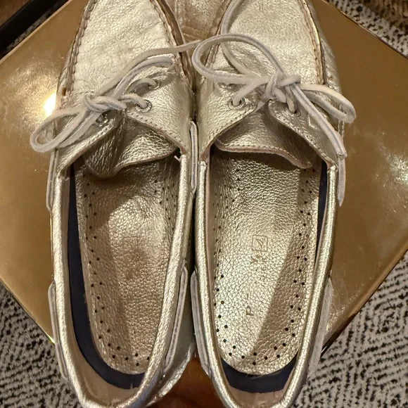 Sperry Topsider Women's Metallic Boat Shoes 7 - Picture 9 of 10